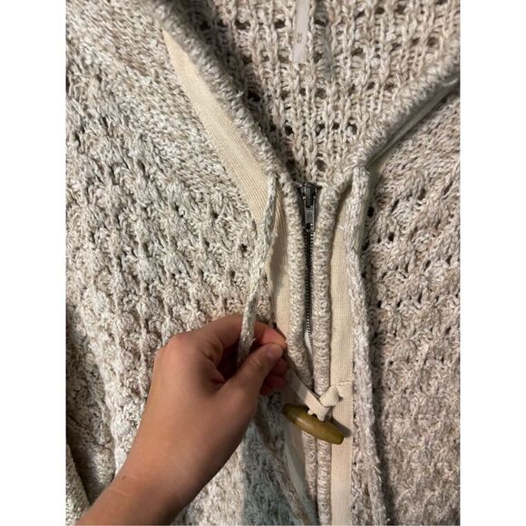 Free People Turn Up The Sun Toggle Jacket Knit Sz Medium - Picture 4 of 6